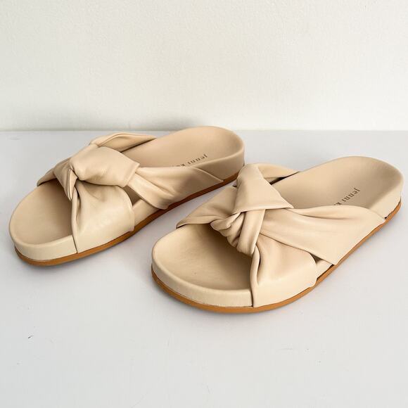 Jenni Kayne Shoes - Jenni Kayne Leather Knotted Slide Sandals Size 37